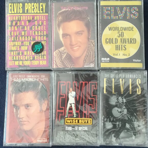 6 Elvis Presley Casette Tapes Original Wrap Never Opened - Picture 2 of 3